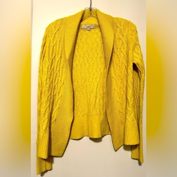 LOFT Sweaters - Loft yellow cardigan size S